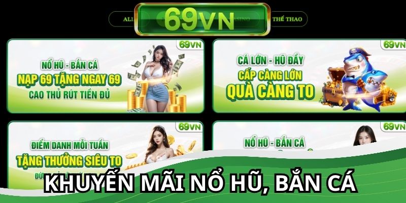 Điểm danh khuyến mãi dành cho nổ hũ, bắn cá online