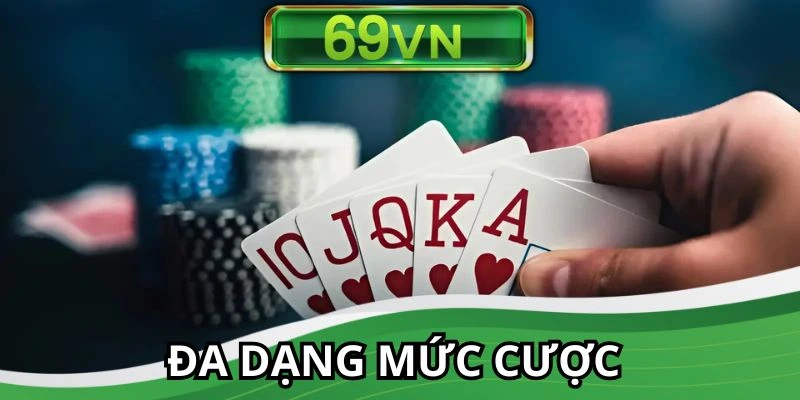 Hệ thống đưa ra nhiều mức đặt cược cho người chơi