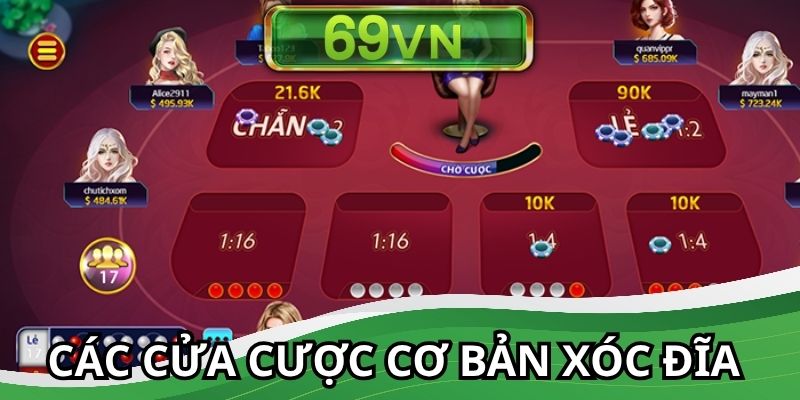 Các cửa cược cơ bản mà người chơi cần biết